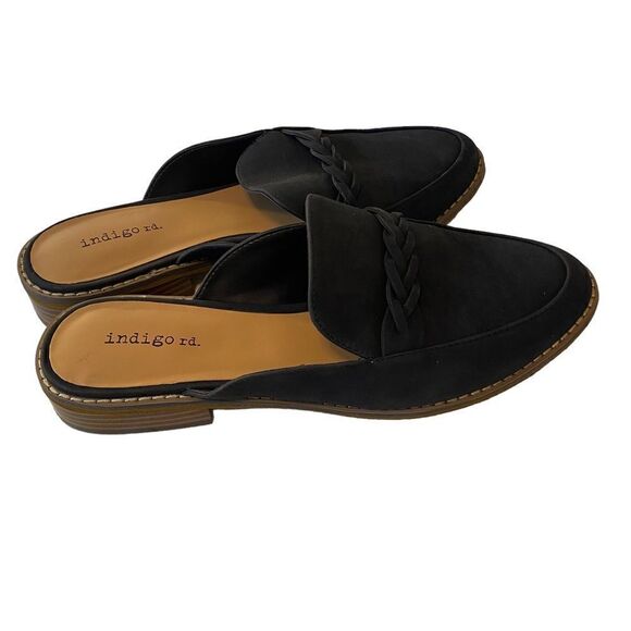 indigo rd. Dark Blue Faux Suede Pointed Toe Slip-Ons in Ladies Sz. 9M - Picture 5 of 7